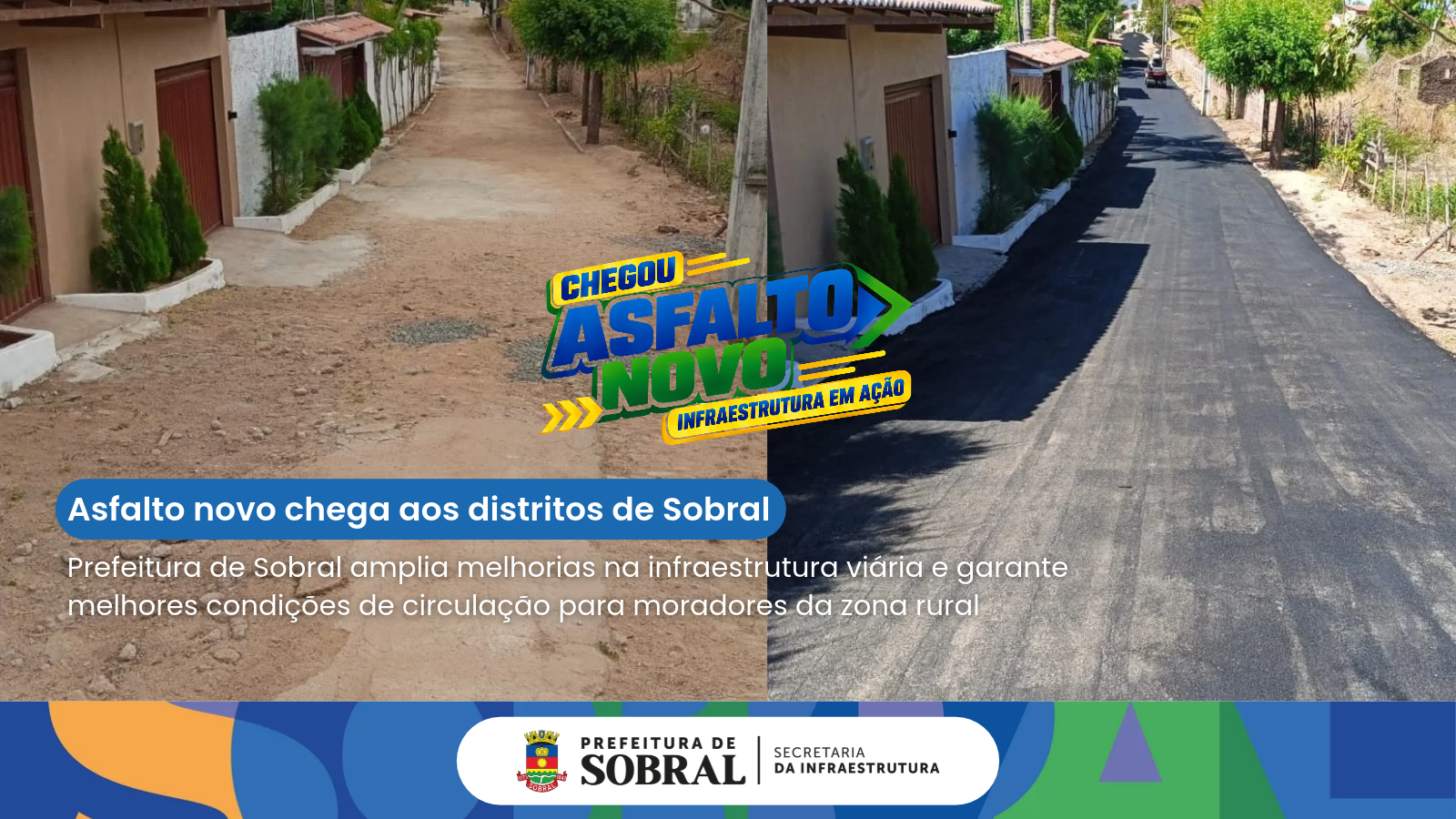Asfalto novo chega a Taperuaba e Rafael Arruda